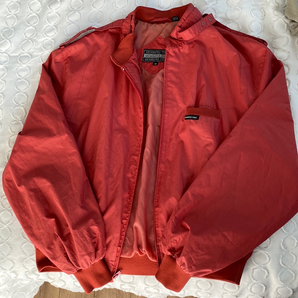 Light Red Members Only Jacket